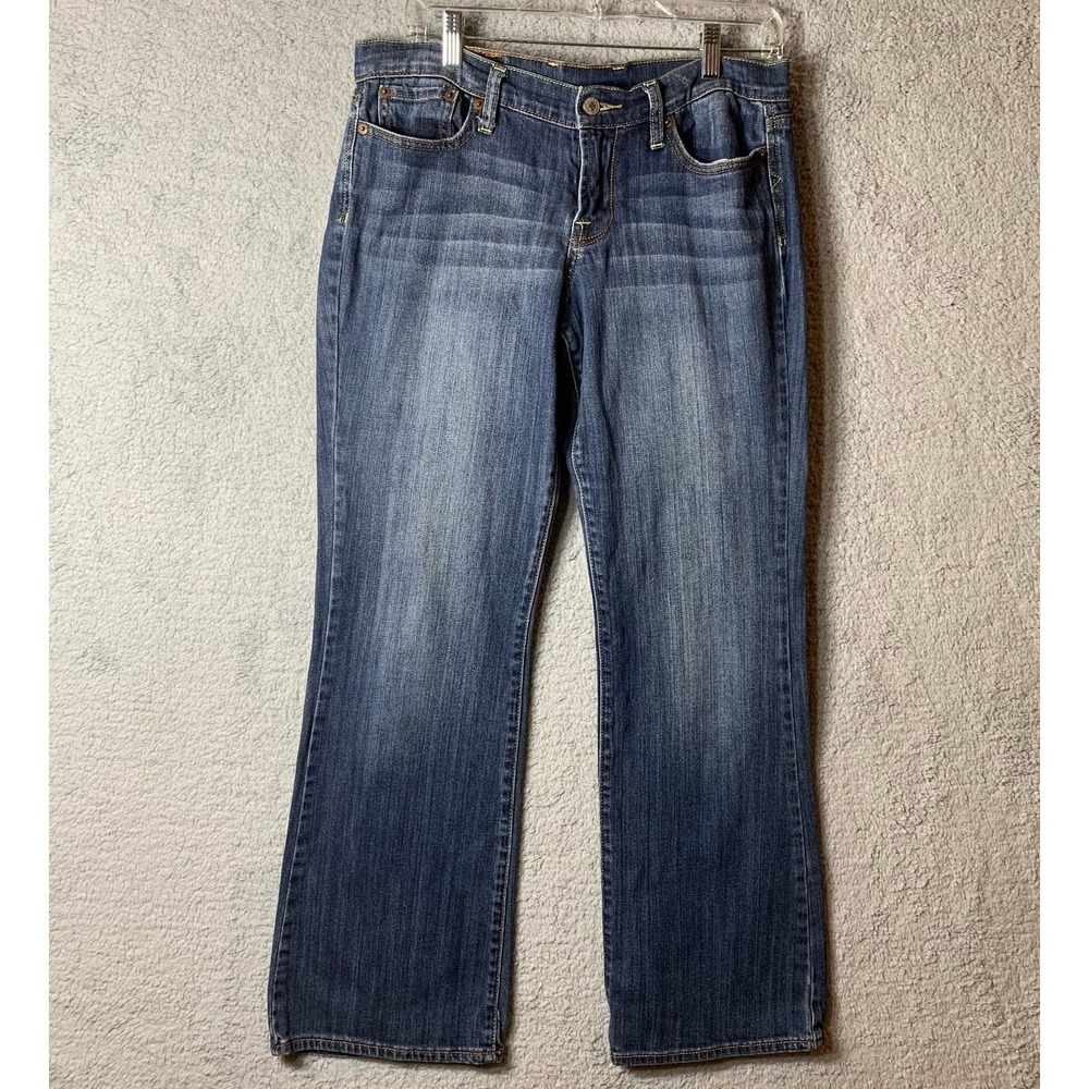 Lucky Brand Jeans Womens 8 / 29 Medium Wash Mid Rise Boot Cut Stretch Whiskers